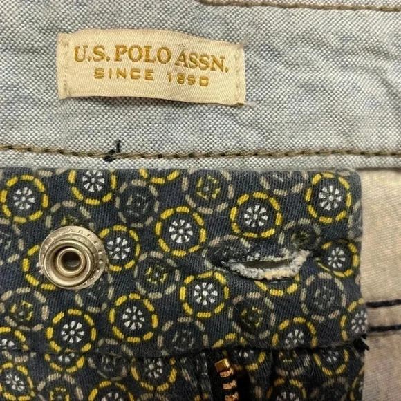 U.S. Polo Assn Printed Stretch Straight Leg Pants Size 8 - Picture 6 of 10